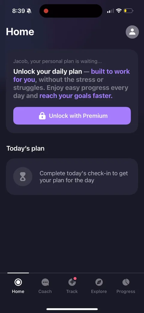 Simple Fitness onboarding screen 170