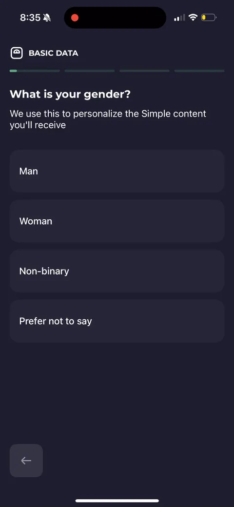 Simple Fitness onboarding screen 57