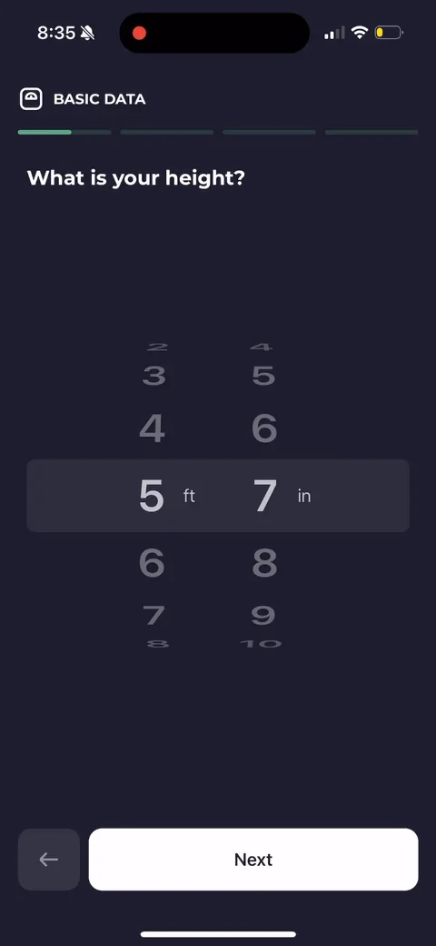 Simple Fitness onboarding screen 62