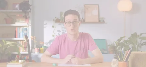 Simply Draw onboarding screen 12: Live-action instructor video baked into the intro