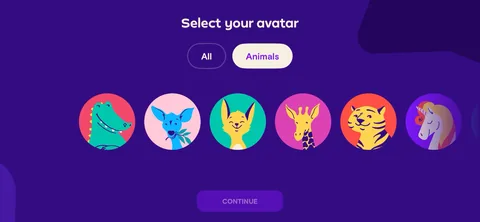 Simply Draw onboarding screen 55: 'Select your avatar'