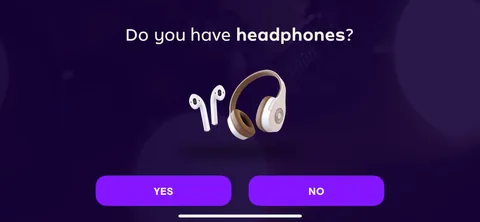 Simply Guitar onboarding screen 12: 'Do you have headphones?' is a practical setup question, but it also primes you to get your gear ready before…