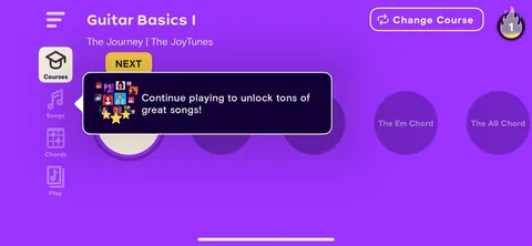 Simply Guitar onboarding screen 16