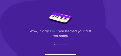 Simply Piano onboarding screen 143: 'Wow