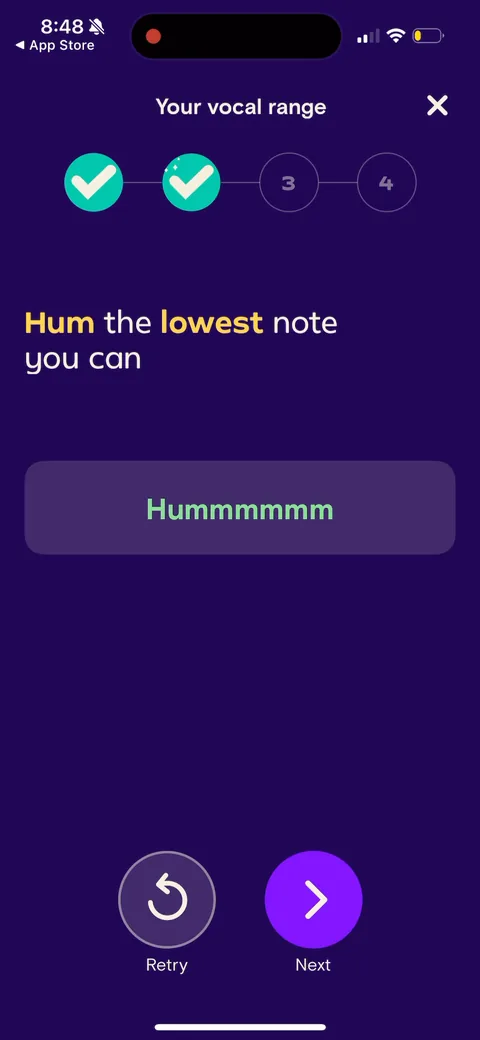 Simply Sing onboarding screen 109