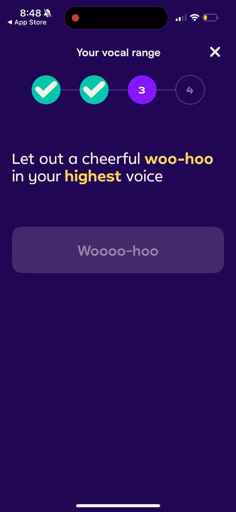 Simply Sing onboarding screen 110