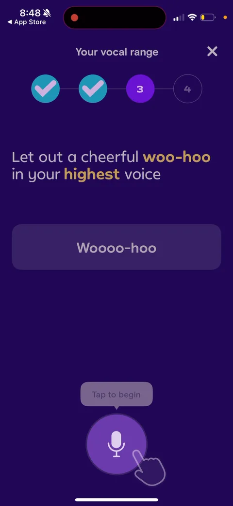 Simply Sing onboarding screen 112