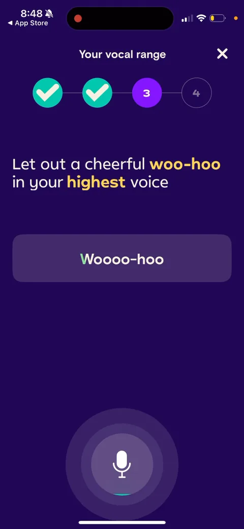 Simply Sing onboarding screen 113