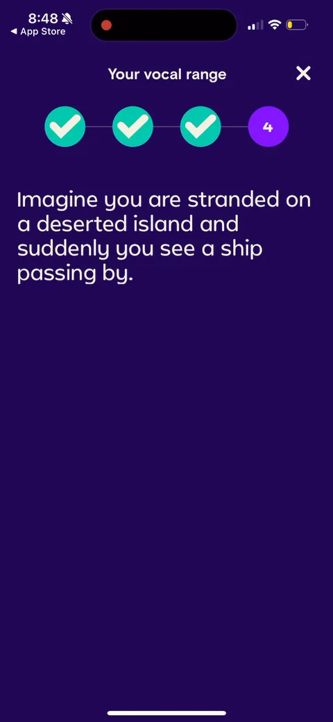 Simply Sing onboarding screen 115