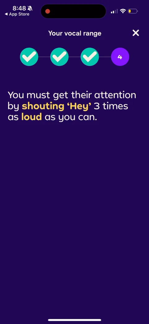 Simply Sing onboarding screen 116
