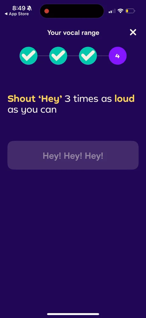 Simply Sing onboarding screen 117