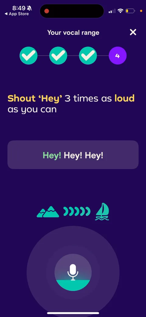 Simply Sing onboarding screen 126