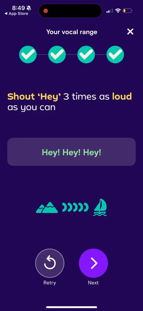 Simply Sing onboarding screen 128
