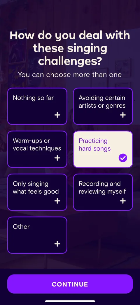 Simply Sing onboarding screen 13