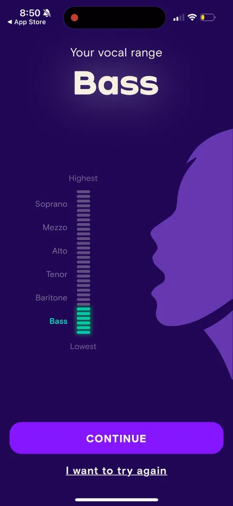 Simply Sing onboarding screen 132