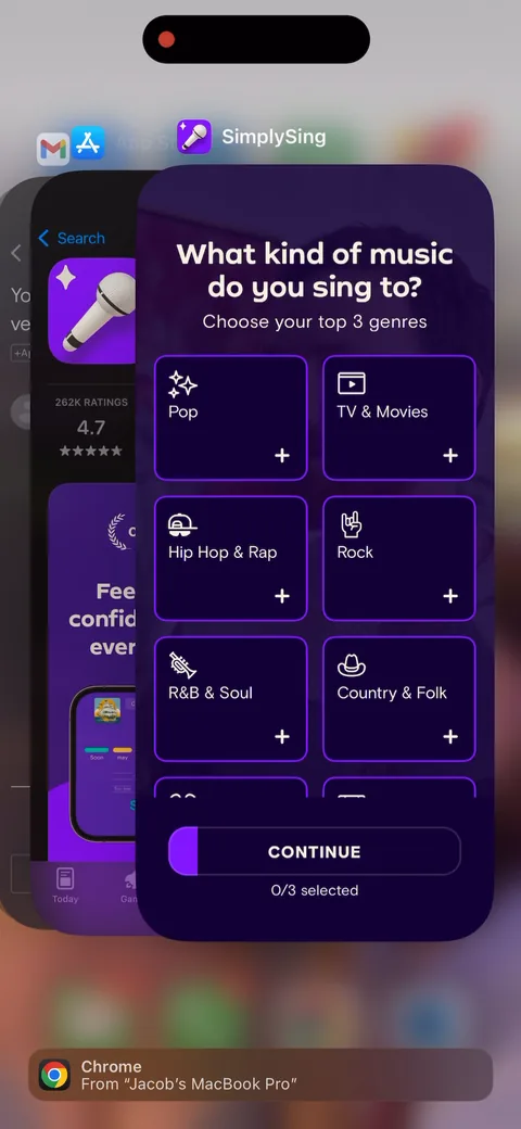 Simply Sing onboarding screen 24