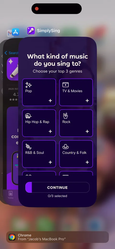 Simply Sing onboarding screen 25