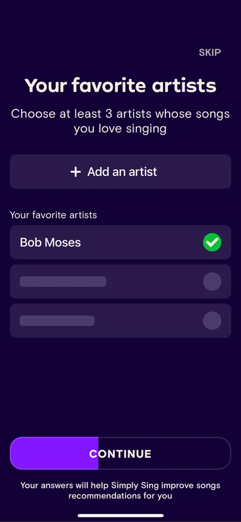 Simply Sing onboarding screen 38