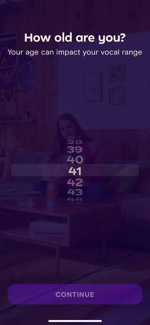 Simply Sing onboarding screen 47