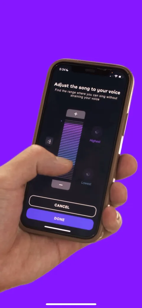 Simply Sing onboarding screen 58