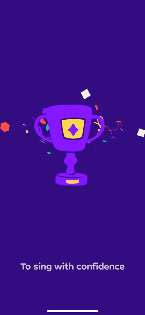 Simply Sing onboarding screen 73