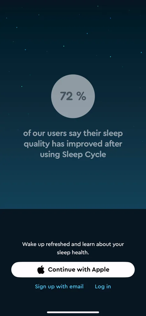 Sleepcycle onboarding screen 54