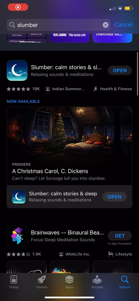 Slumber onboarding screen 2