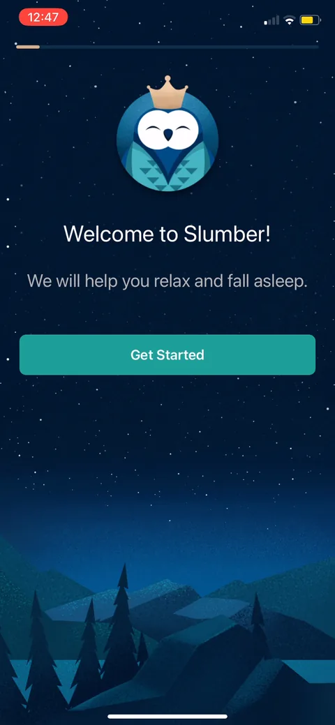 Slumber onboarding screen 5
