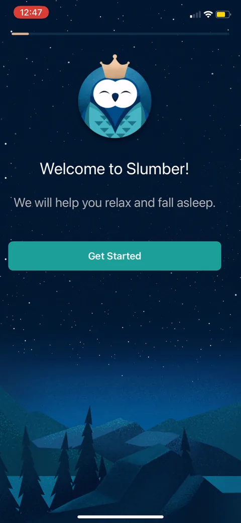 Slumber onboarding screen 6