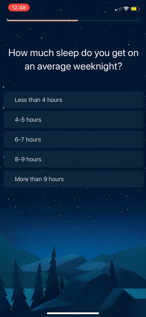 Slumber onboarding screen 15