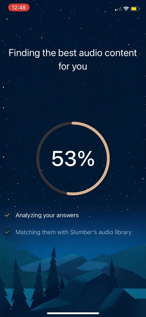 Slumber onboarding screen 28