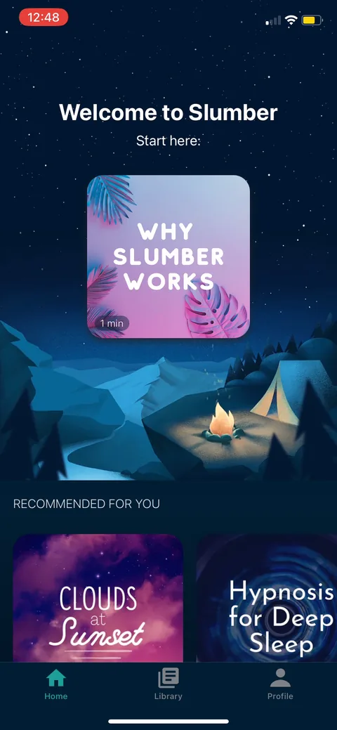 Slumber onboarding screen 33
