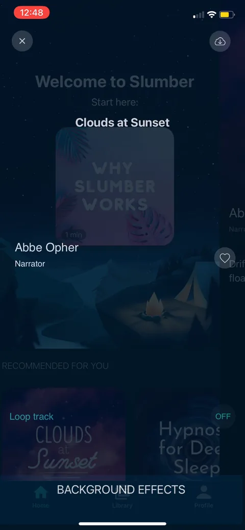 Slumber onboarding screen 36