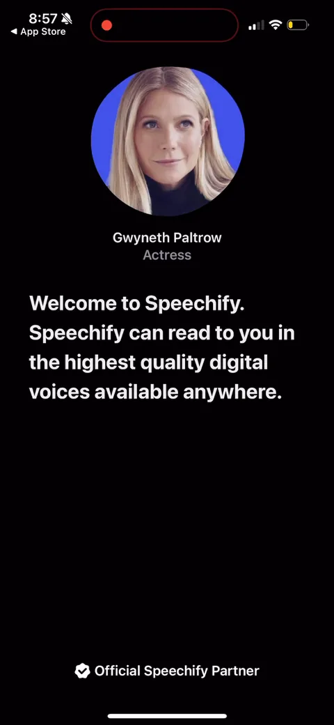 Speechify onboarding screen 6