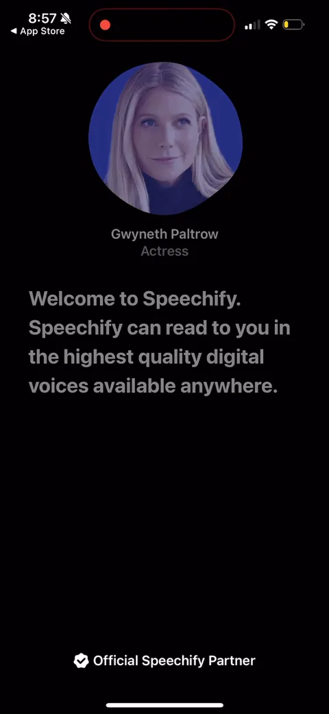 Speechify onboarding screen 11