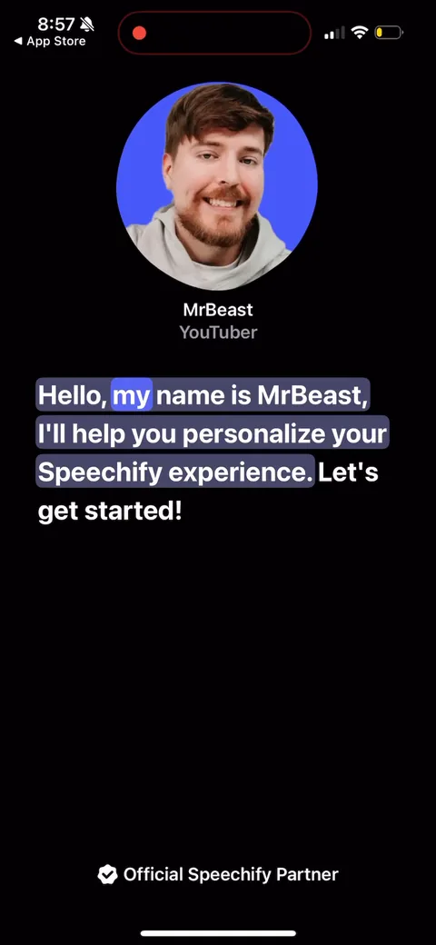 Speechify onboarding screen 13