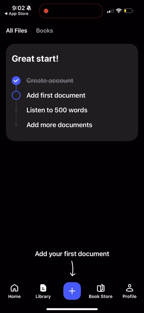 Speechify onboarding screen 131