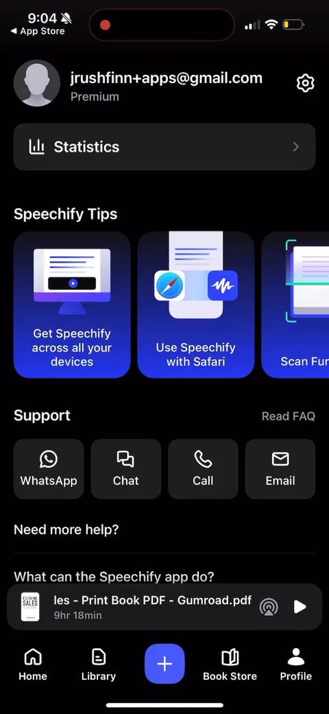 Speechify onboarding screen 170