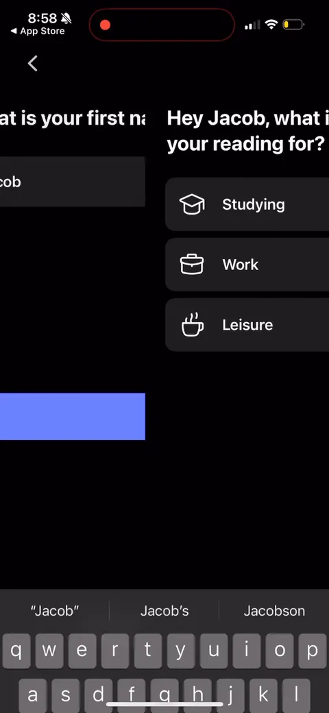 Speechify onboarding screen 21