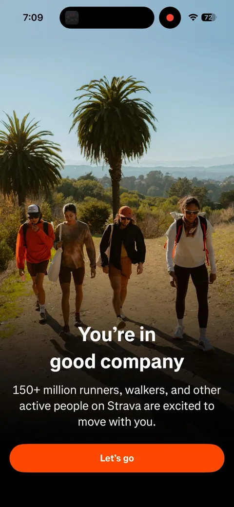 Strava onboarding screen 39: New in this version: 'You're in good company