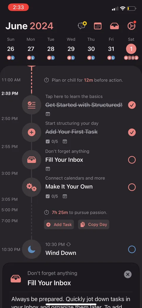 Structured onboarding screen 18