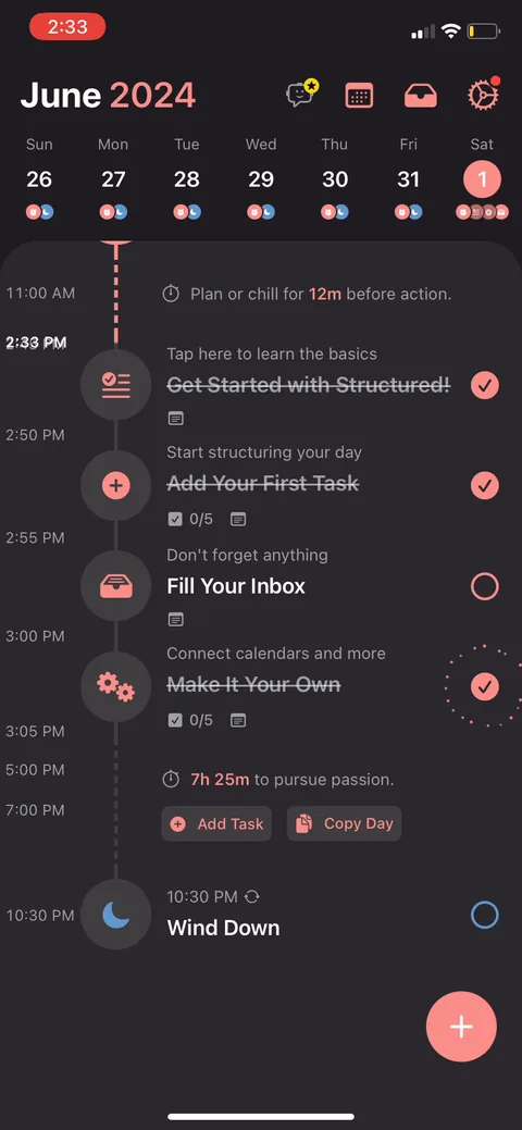 Structured onboarding screen 19