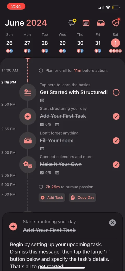 Structured onboarding screen 29