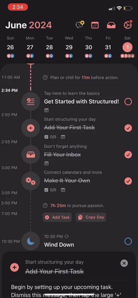 Structured onboarding screen 30