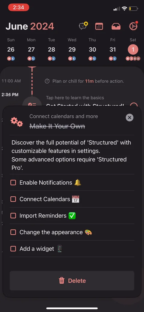 Structured onboarding screen 32