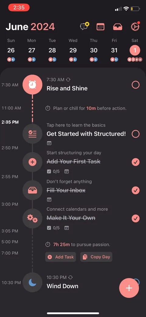 Structured onboarding screen 45