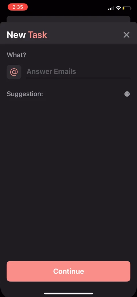 Structured onboarding screen 48