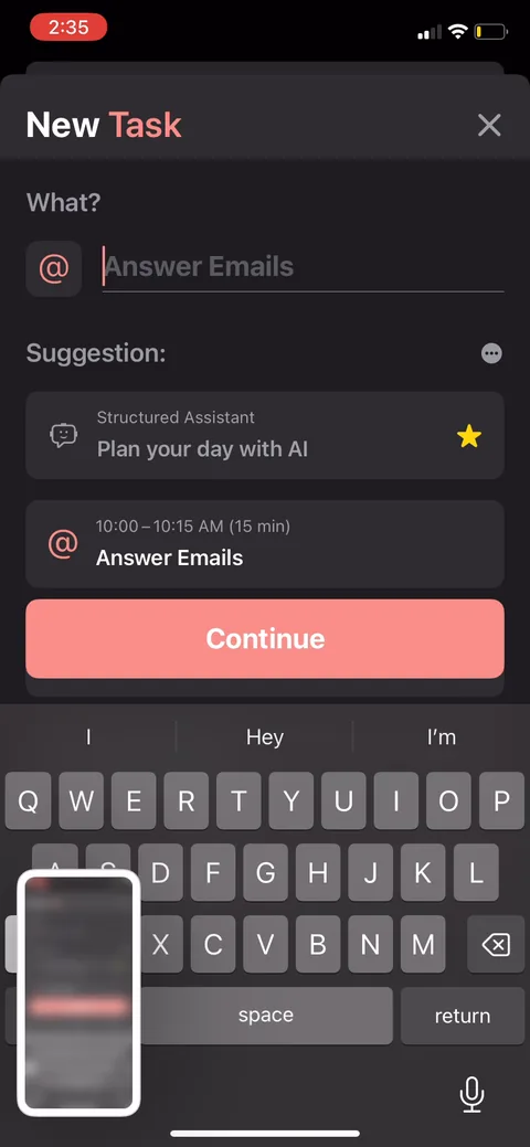 Structured onboarding screen 50