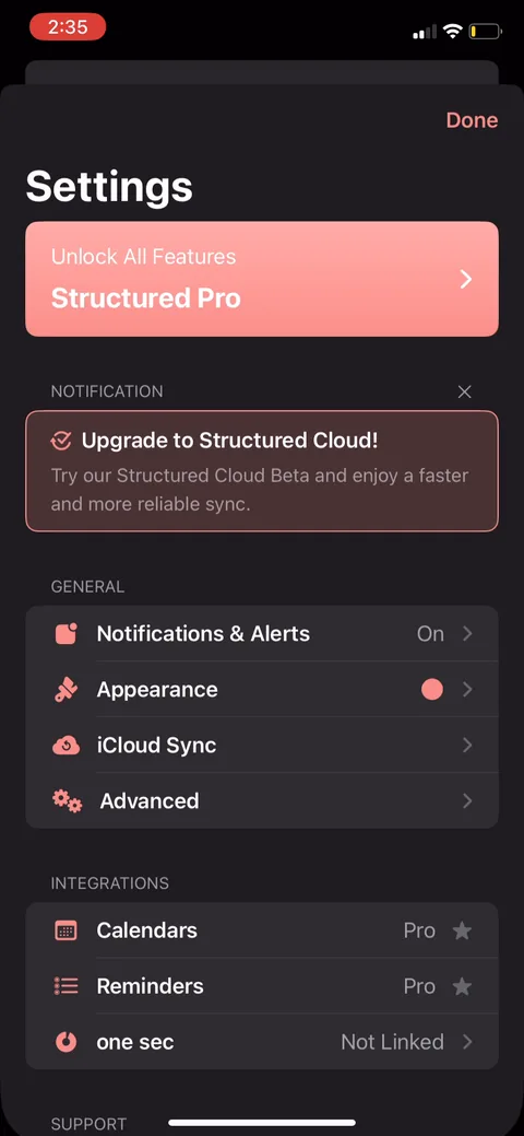 Structured onboarding screen 52