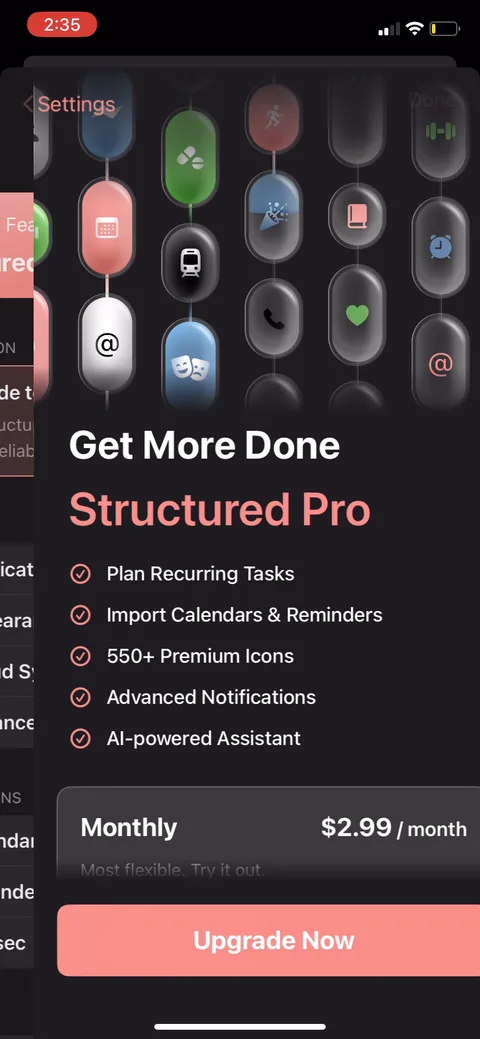 Structured onboarding screen 54: 